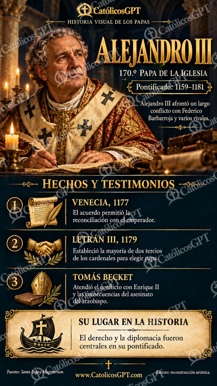 Imagen católica de Historia de los papas: Alejandro III — Formación católica