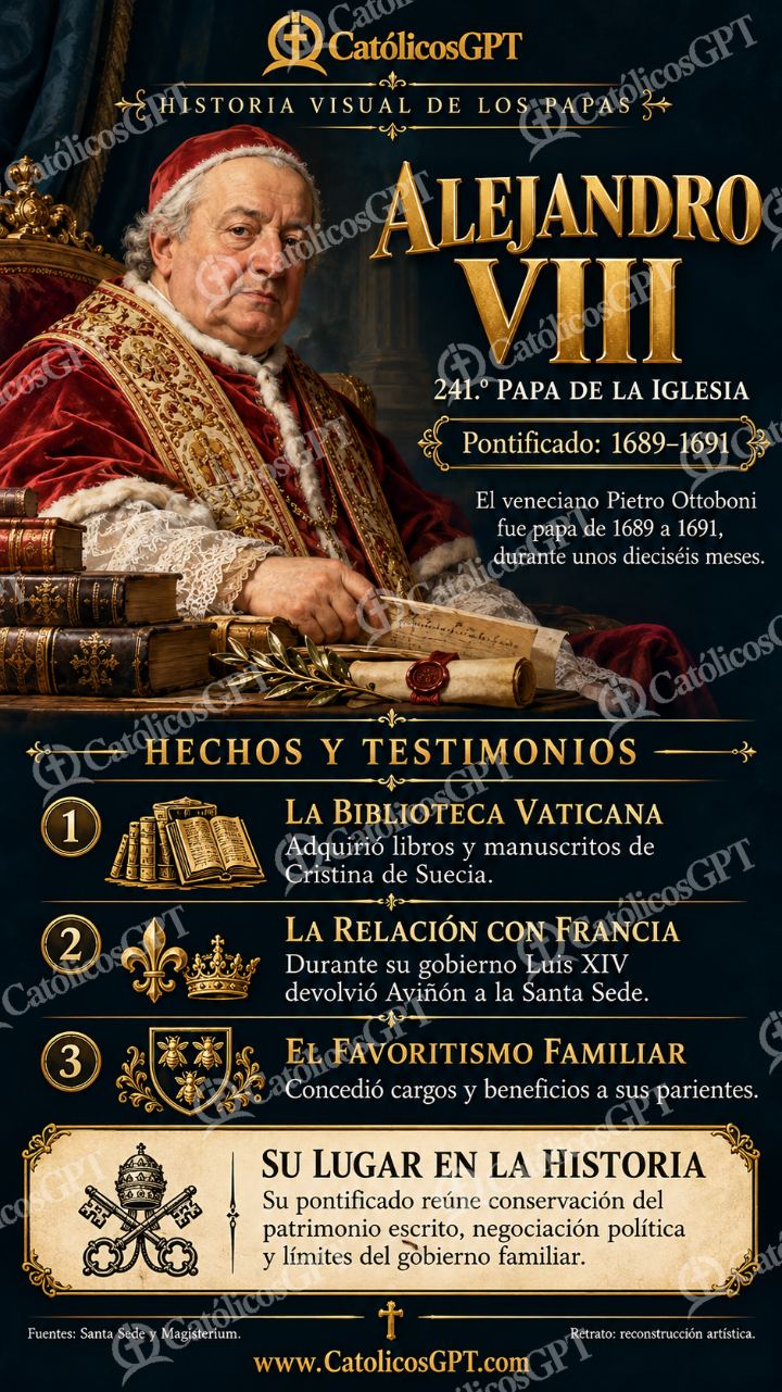 Imagen católica de Historia de los papas: Alejandro VIII — Formación católica