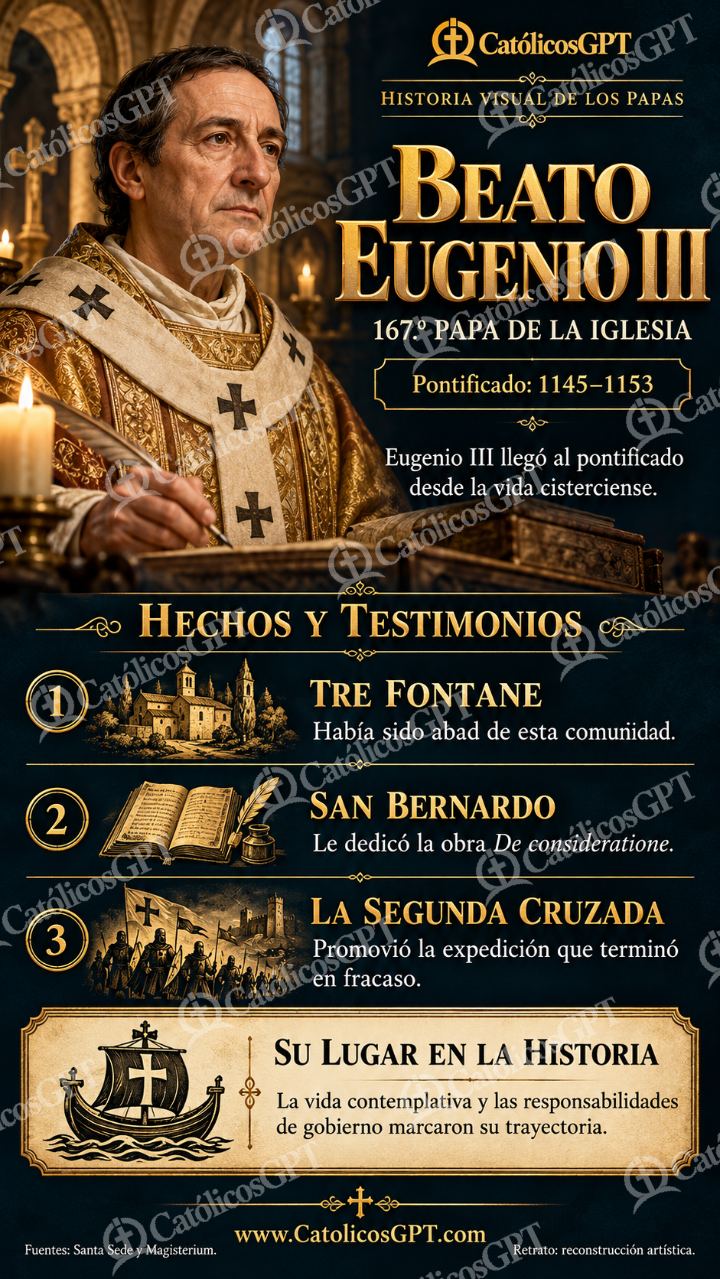 Imagen católica de Historia de los papas: Beato Eugenio III — Formación católica