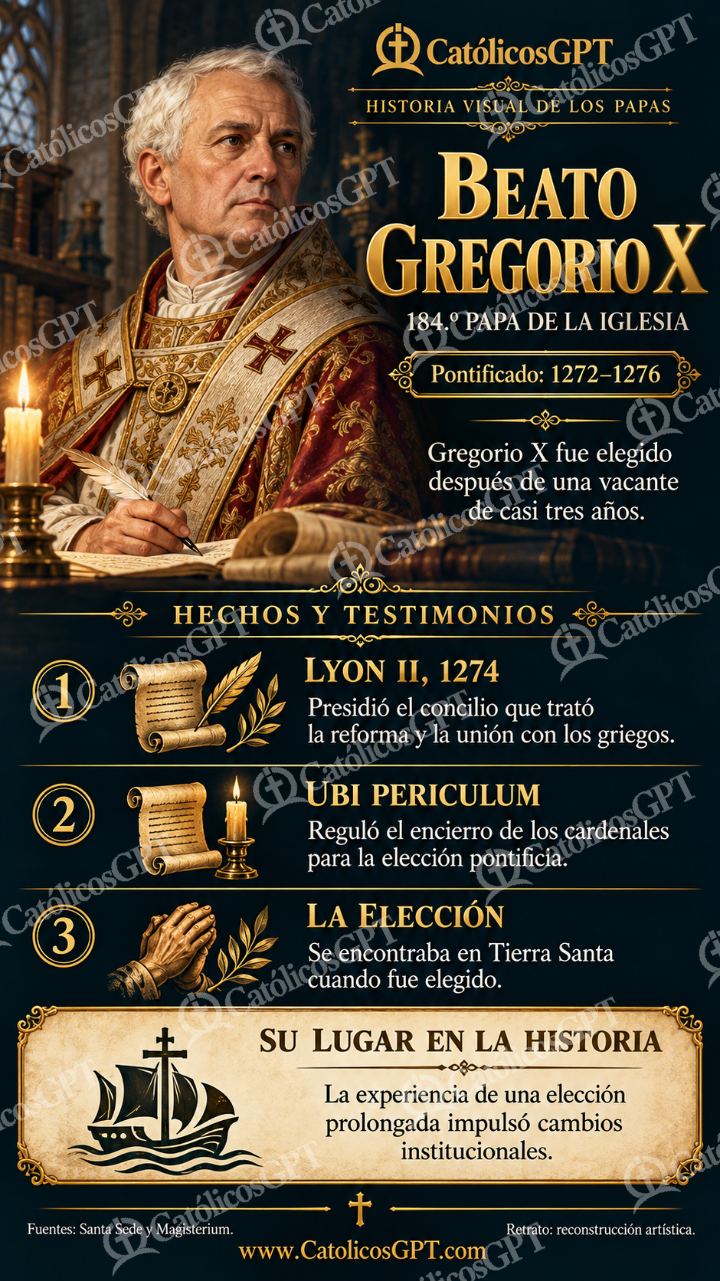 Imagen católica de Historia de los papas: Beato Gregorio X — Formación católica