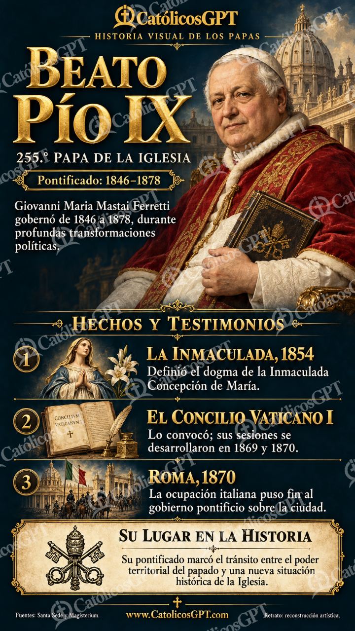 Imagen católica de Historia de los papas: Beato Pío IX — Formación católica