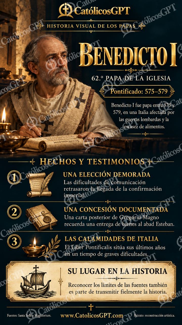 Imagen católica de Historia de los papas: Benedicto I — Formación católica