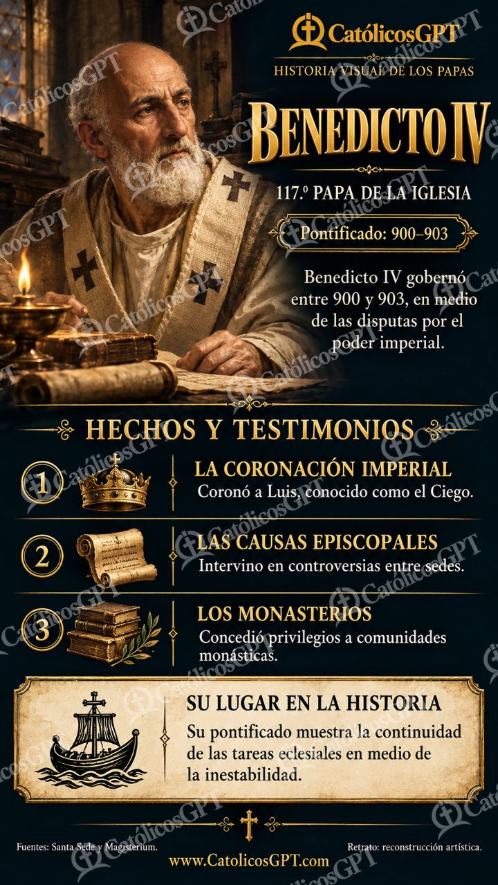 Imagen católica de Historia de los papas: Benedicto IV — Formación católica
