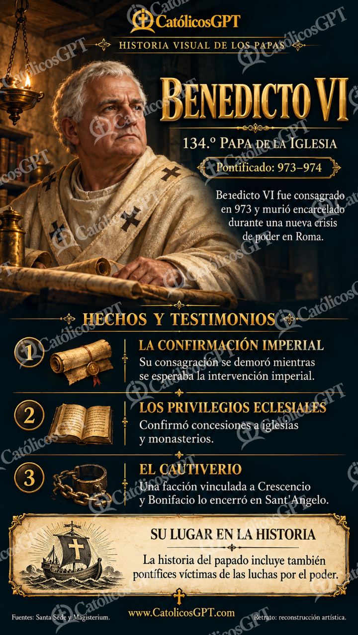 Imagen católica de Historia de los papas: Benedicto VI — Formación católica