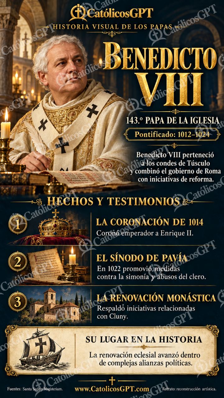 Imagen católica de Historia de los papas: Benedicto VIII — Formación católica