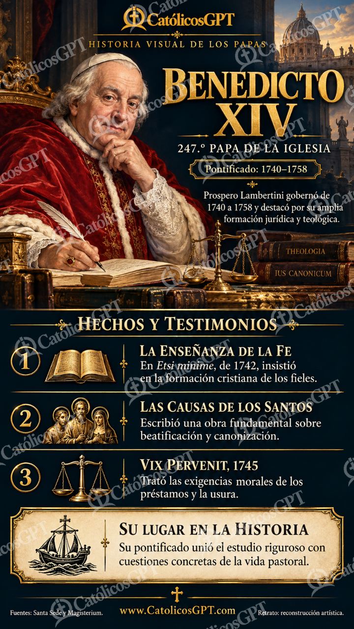 Imagen católica de Historia de los papas: Benedicto XIV — Formación católica