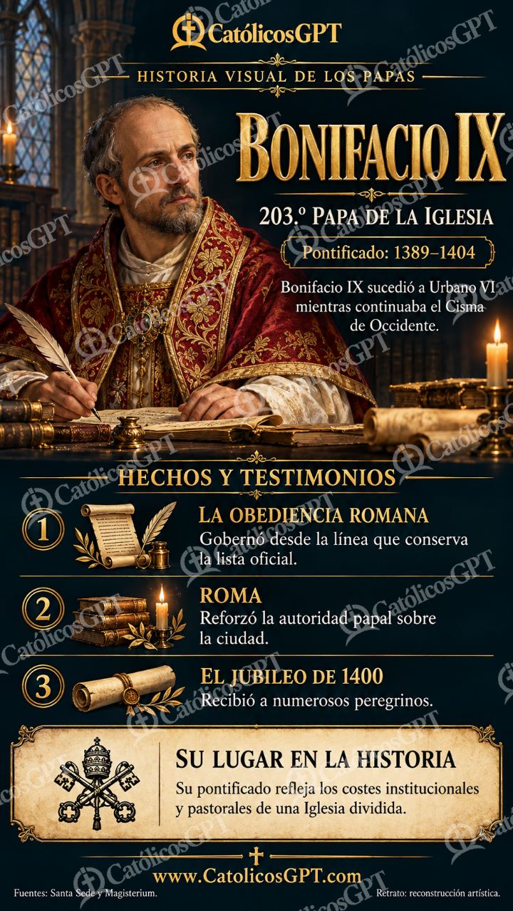 Imagen católica de Historia de los papas: Bonifacio IX — Formación católica
