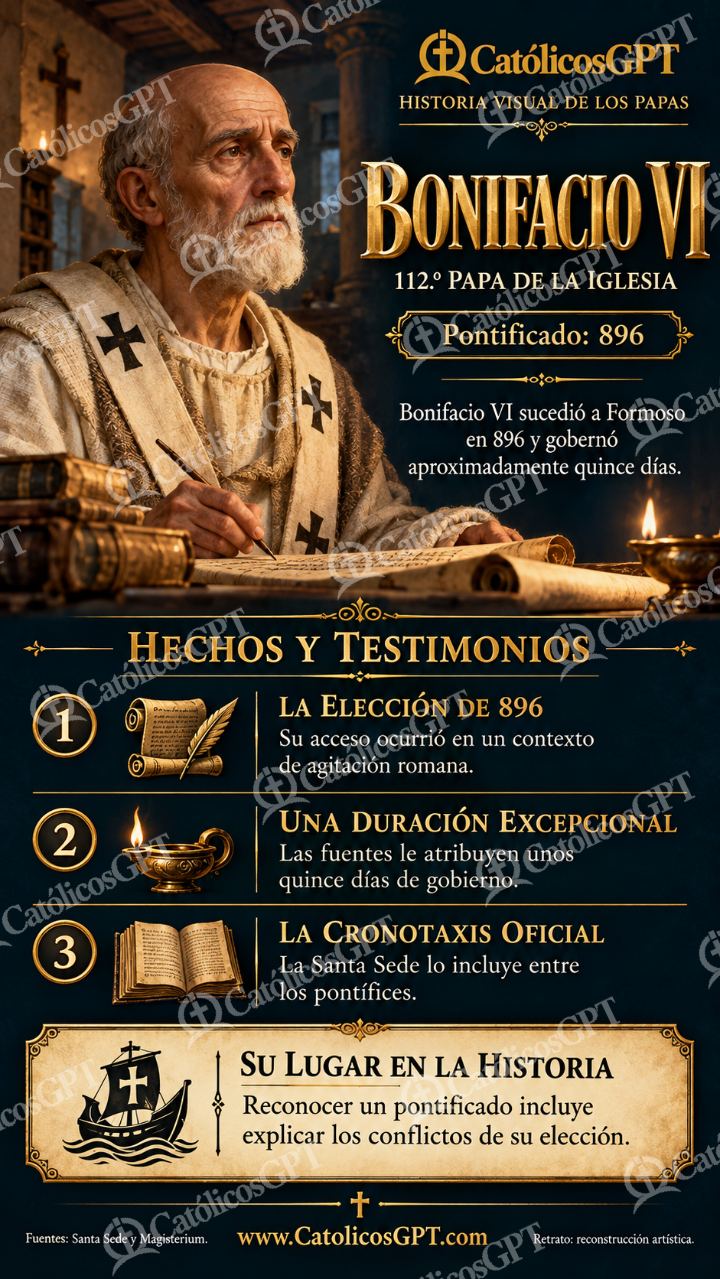 Imagen católica de Historia de los papas: Bonifacio VI — Formación católica