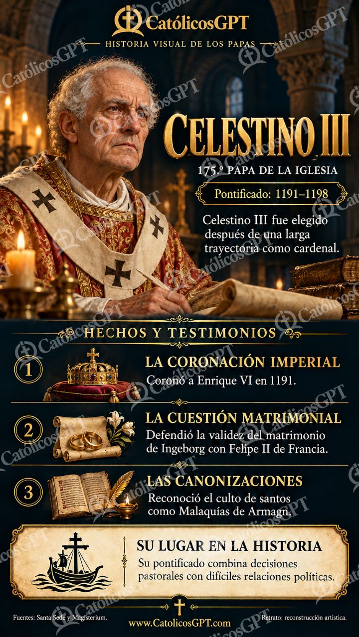 Imagen católica de Historia de los papas: Celestino III — Formación católica