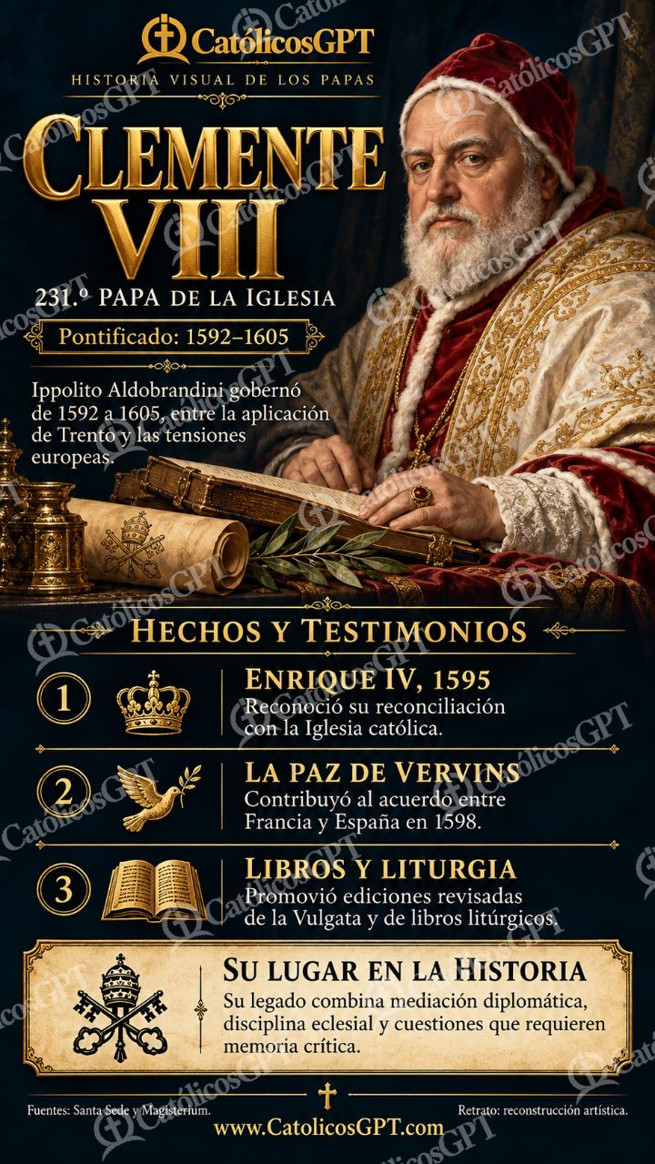 Imagen católica de Historia de los papas: Clemente VIII — Formación católica