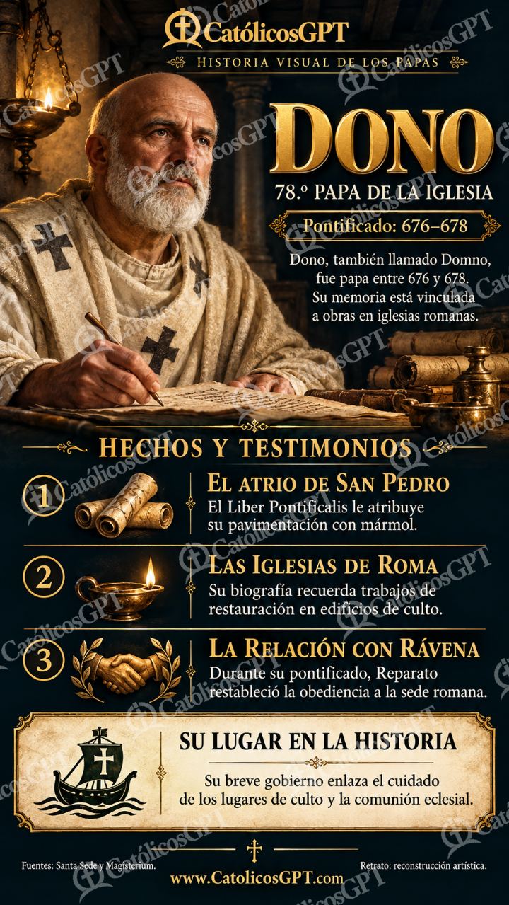 Imagen católica de Historia de los papas: Dono — Formación católica