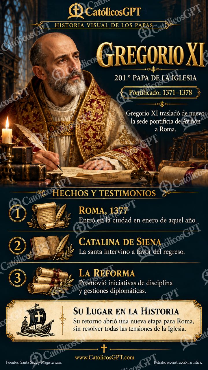 Imagen católica de Historia de los papas: Gregorio XI — Formación católica