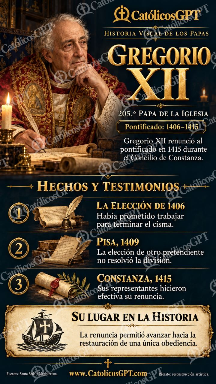Imagen católica de Historia de los papas: Gregorio XII — Formación católica