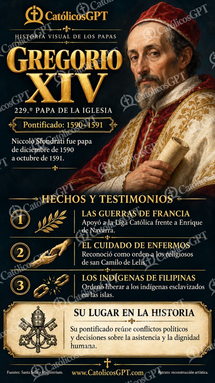 Imagen católica de Historia de los papas: Gregorio XIV — Formación católica