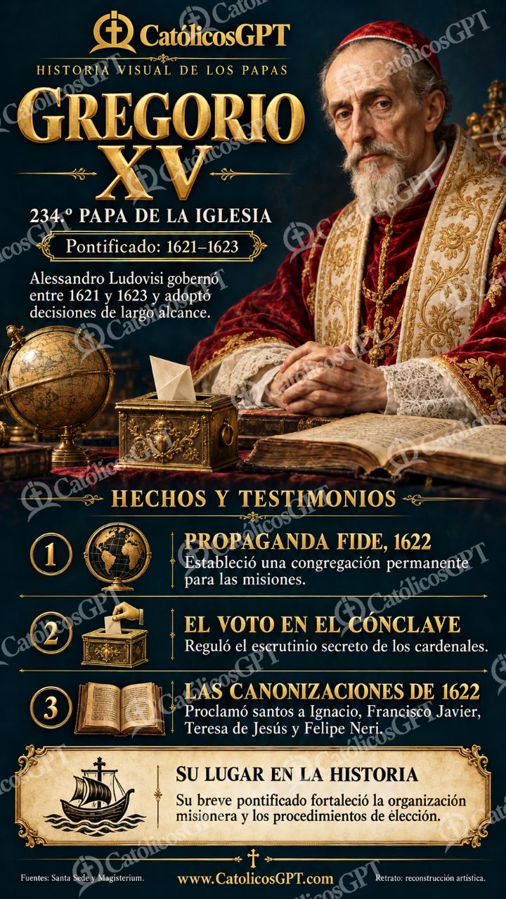 Imagen católica de Historia de los papas: Gregorio XV — Formación católica