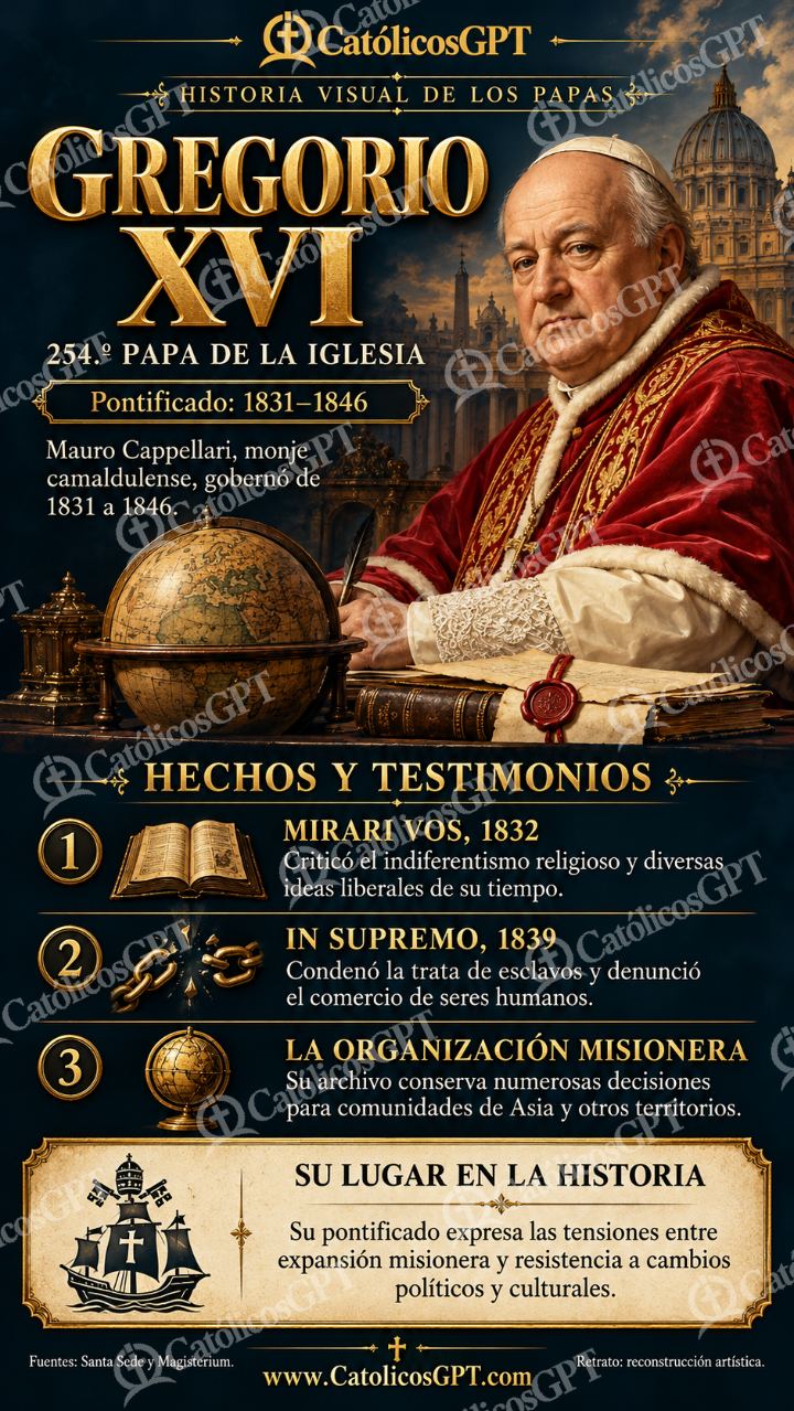 Imagen católica de Historia de los papas: Gregorio XVI — Formación católica