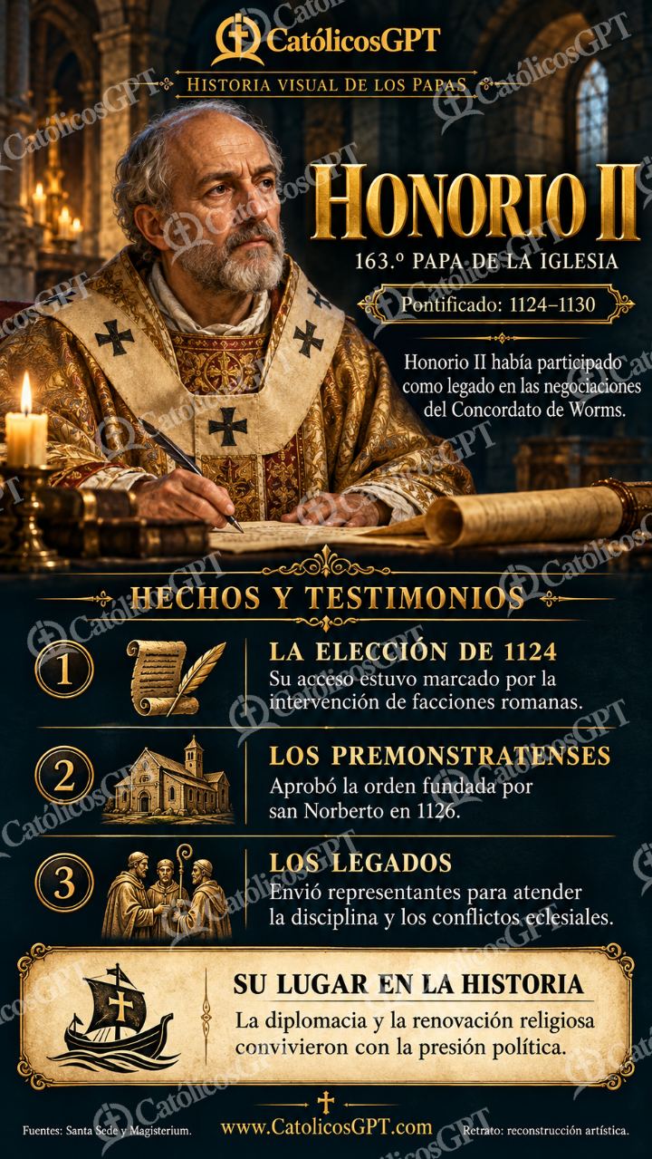 Imagen católica de Historia de los papas: Honorio II — Formación católica