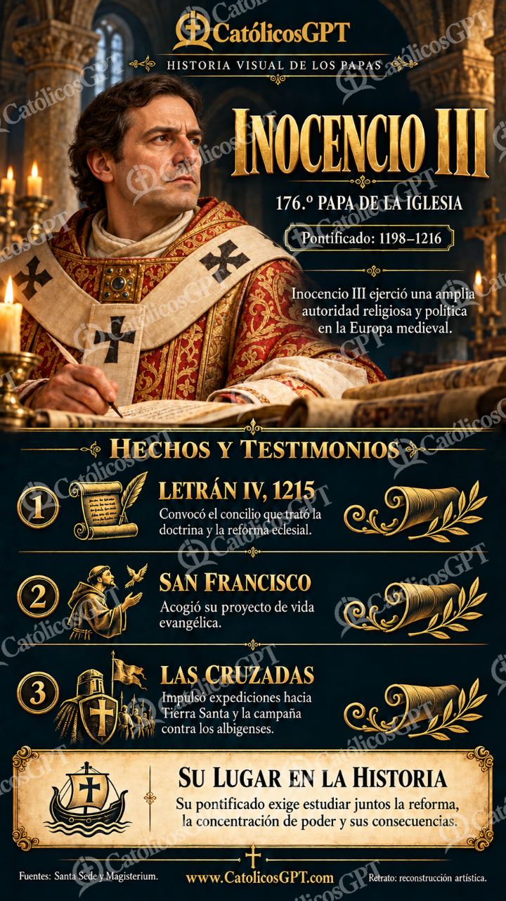 Imagen católica de Historia de los papas: Inocencio III — Formación católica