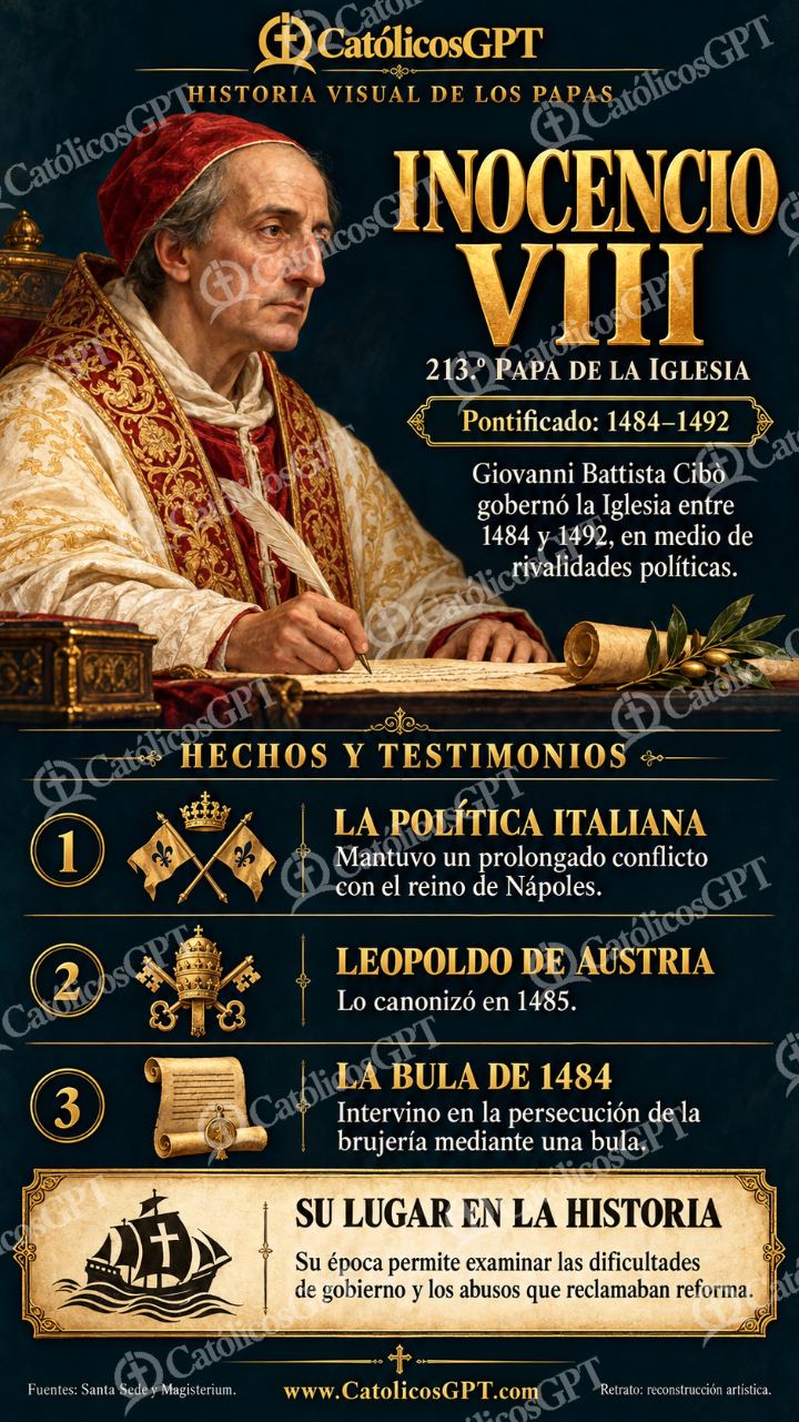 Imagen católica de Historia de los papas: Inocencio VIII — Formación católica