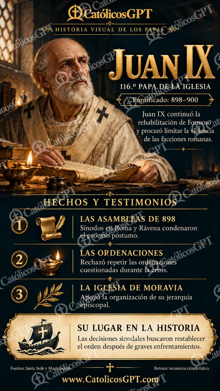 Imagen católica de Historia de los papas: Juan IX — Formación católica