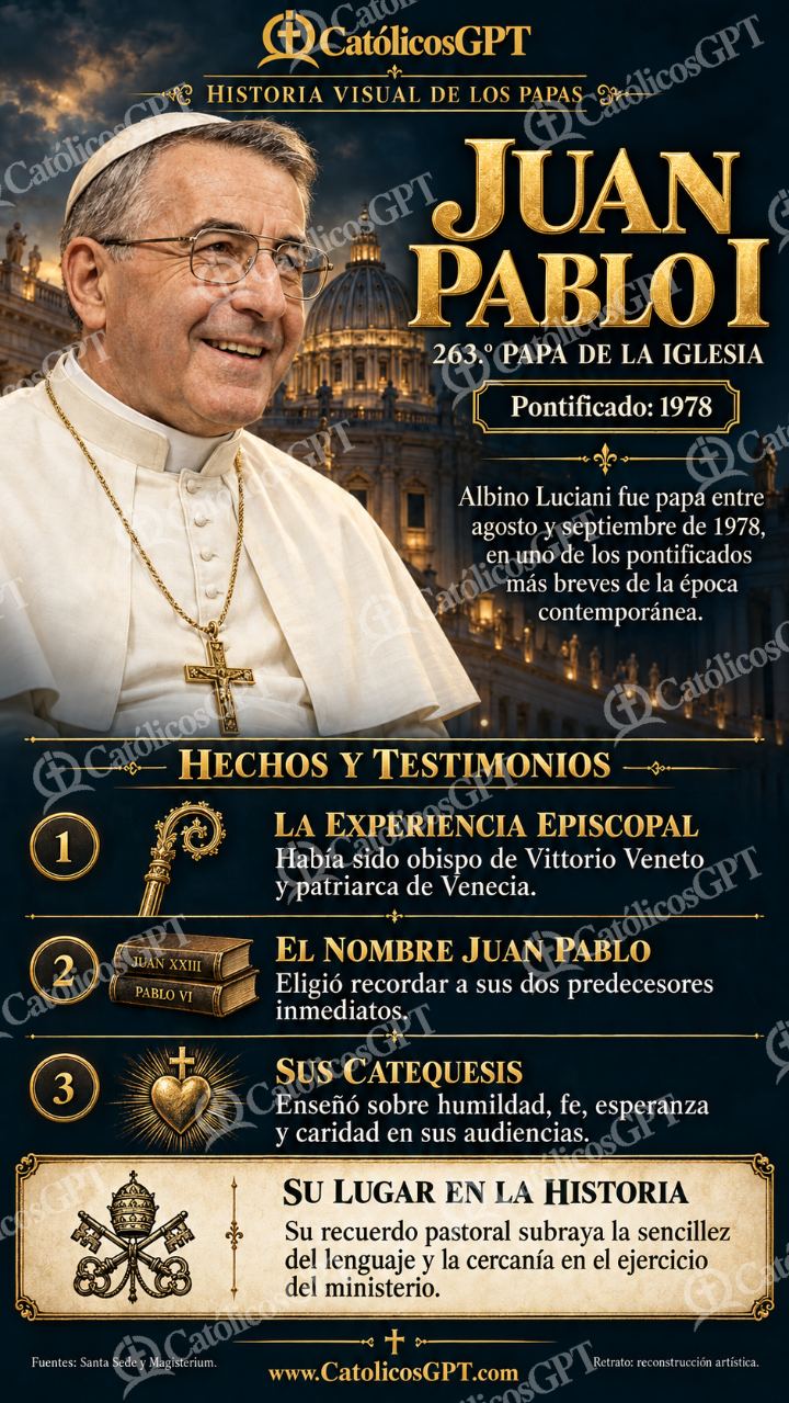 Imagen católica de Historia de los papas: Juan Pablo I — Formación católica
