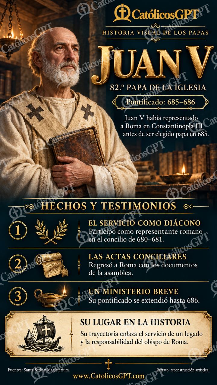 Imagen católica de Historia de los papas: Juan V — Formación católica
