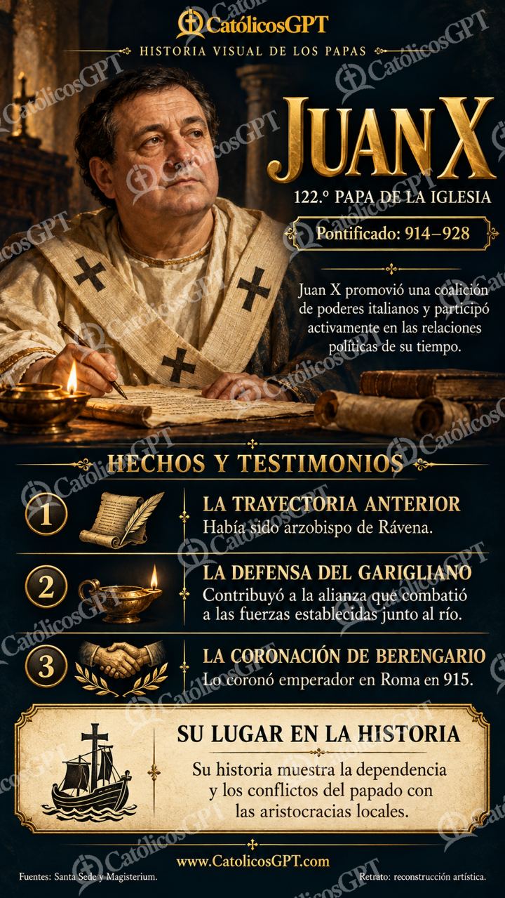 Imagen católica de Historia de los papas: Juan X — Formación católica