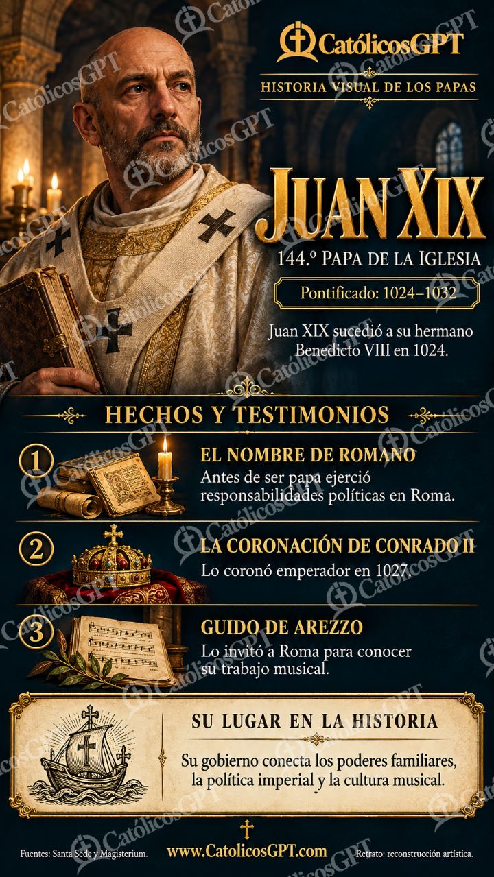 Imagen católica de Historia de los papas: Juan XIX — Formación católica