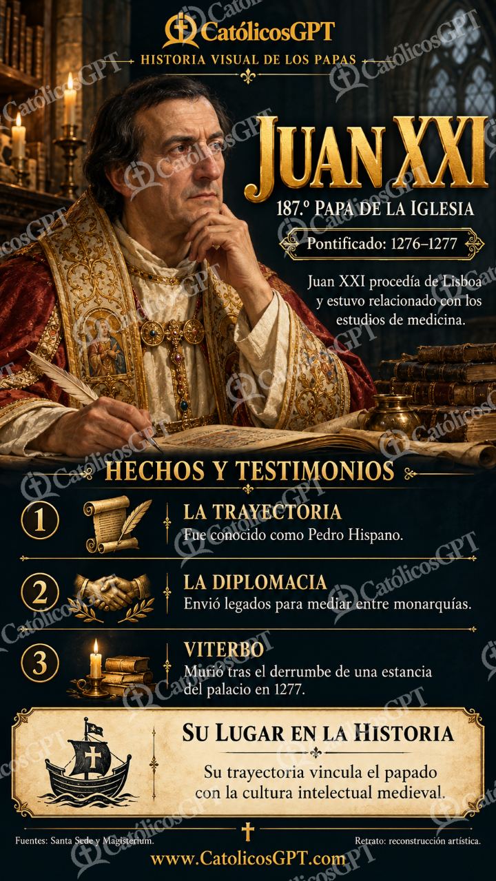 Imagen católica de Historia de los papas: Juan XXI — Formación católica