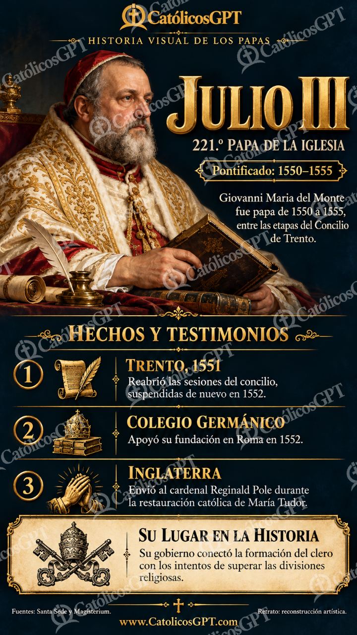 Imagen católica de Historia de los papas: Julio III — Formación católica