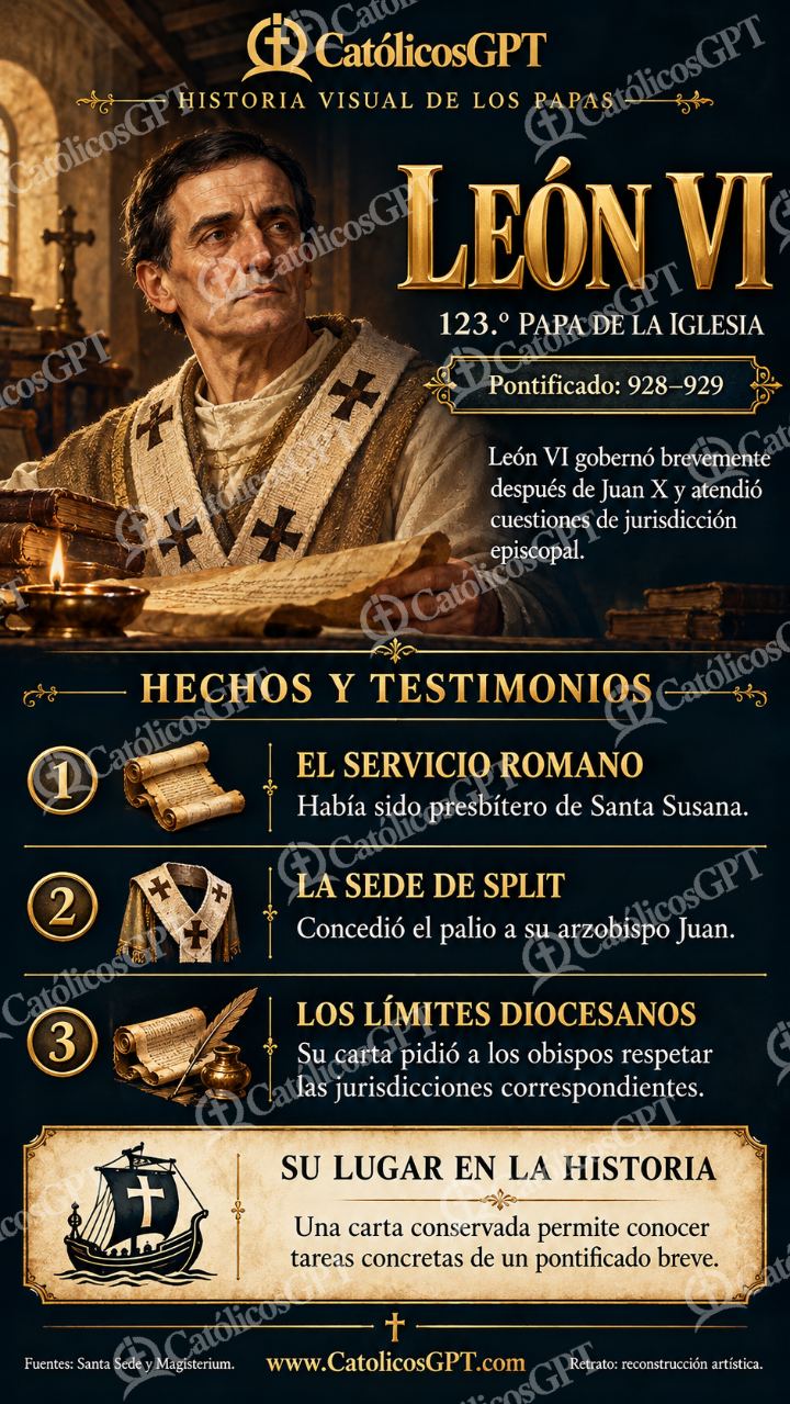 Imagen católica de Historia de los papas: León VI — Formación católica
