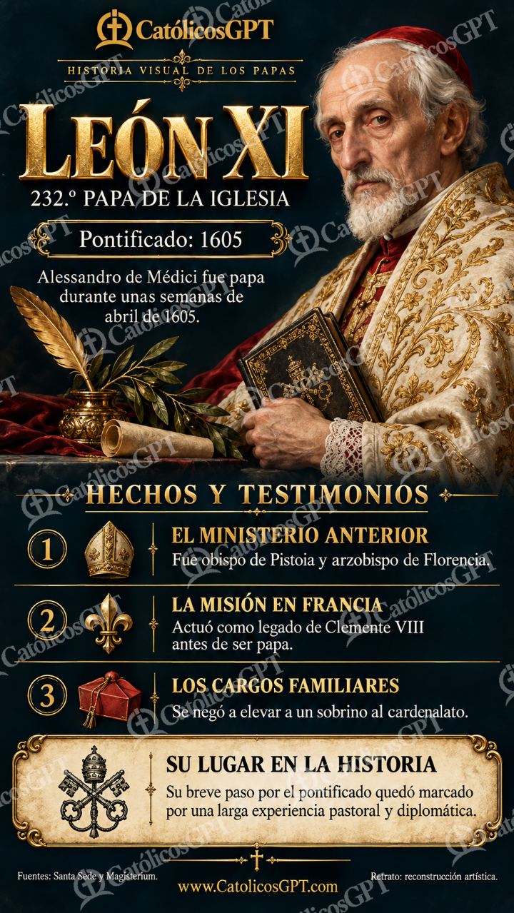 Imagen católica de Historia de los papas: León XI — Formación católica