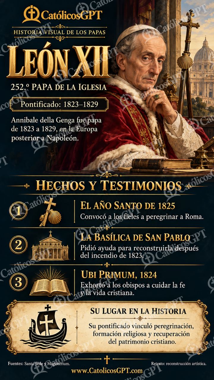 Imagen católica de Historia de los papas: León XII — Formación católica