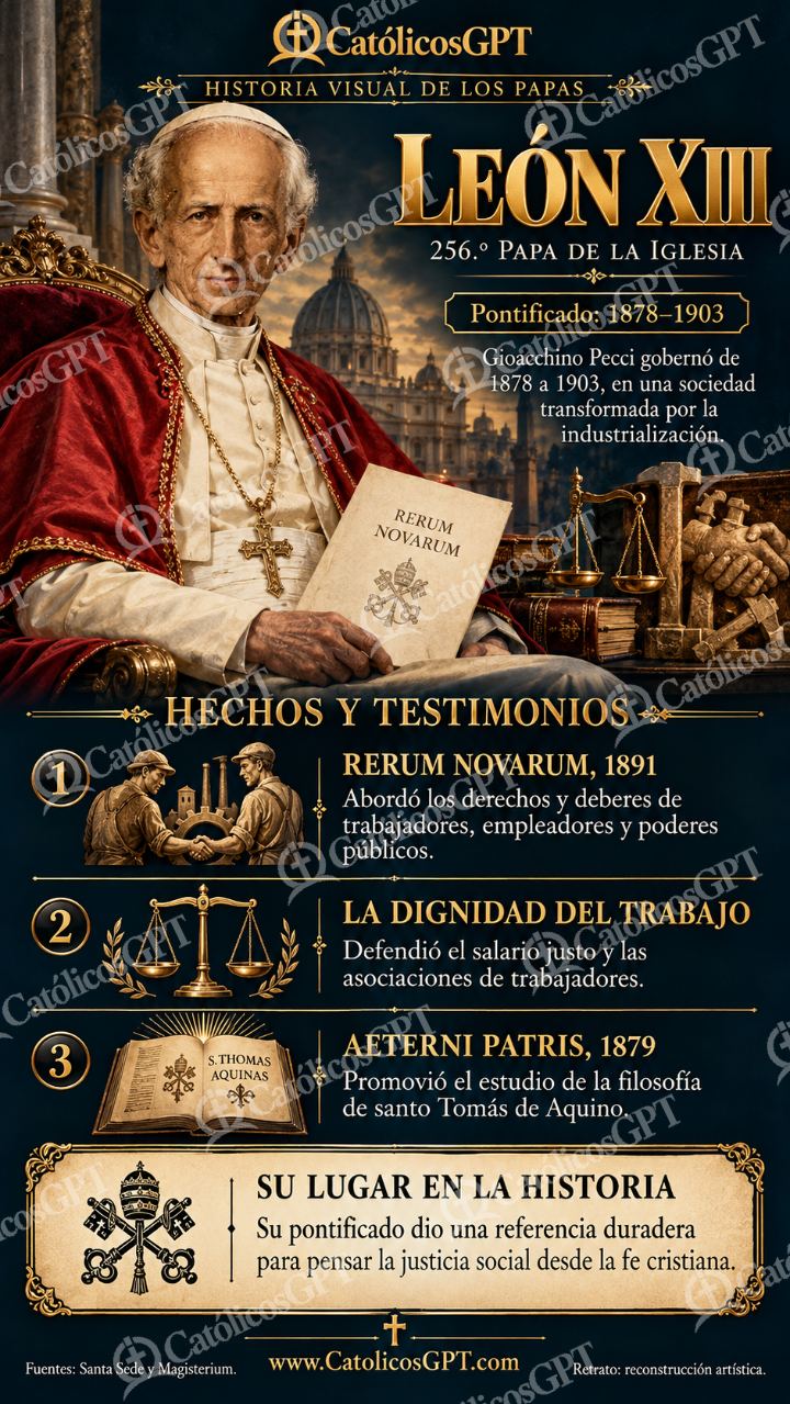 Imagen católica de Historia de los papas: León XIII — Formación católica