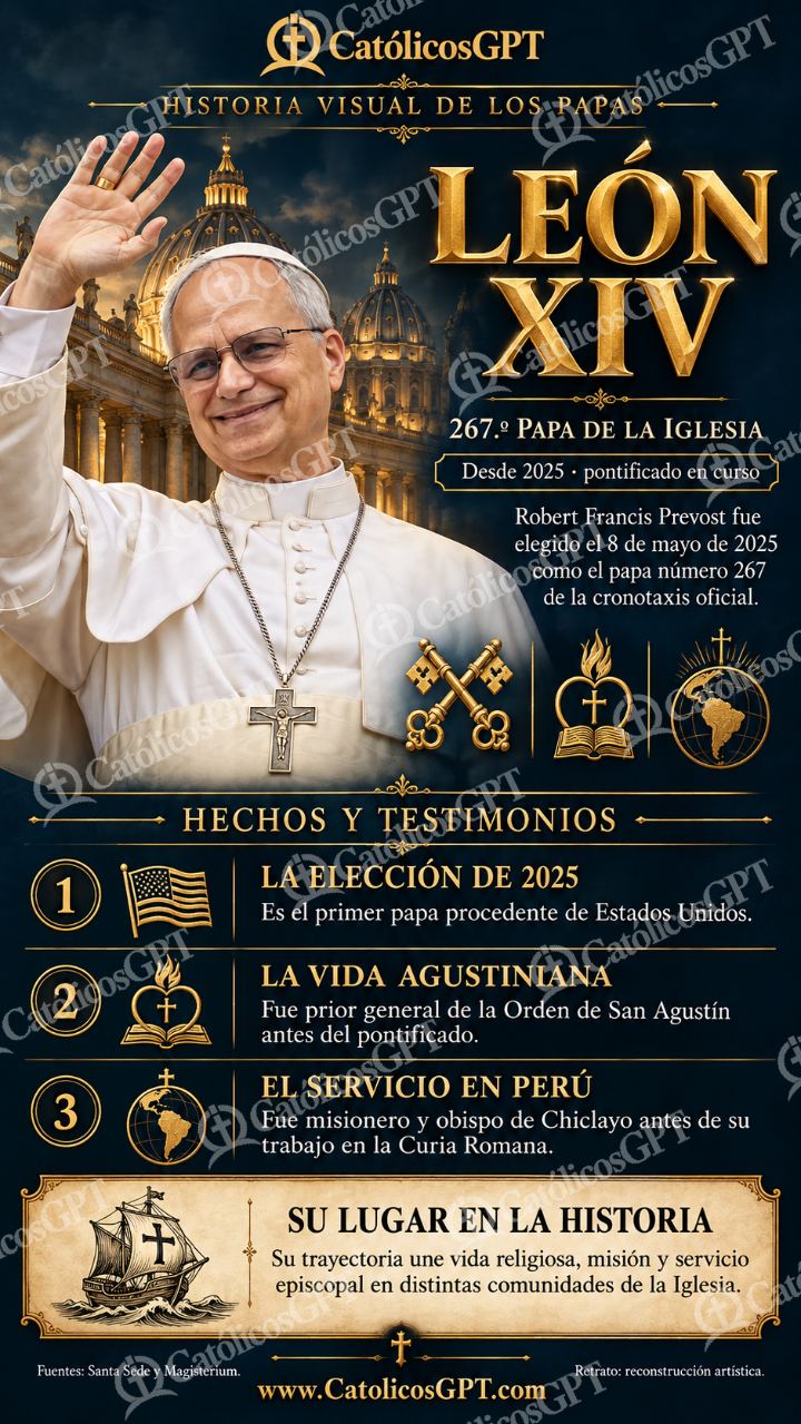 Imagen católica de Historia de los papas: León XIV — Formación católica