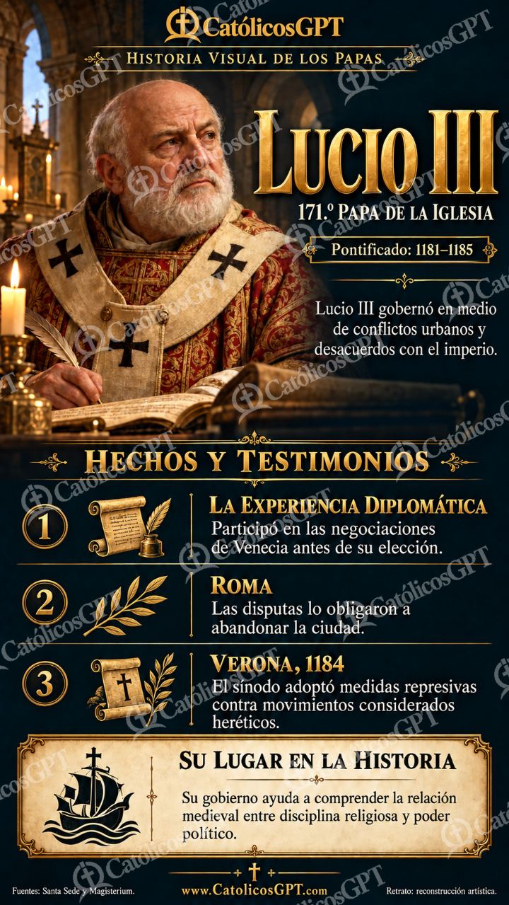 Imagen católica de Historia de los papas: Lucio III — Formación católica