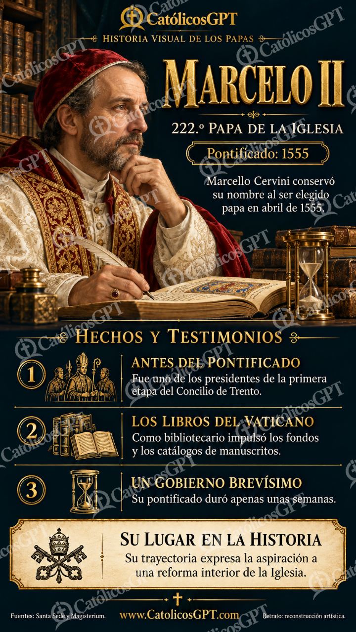 Imagen católica de Historia de los papas: Marcelo II — Formación católica