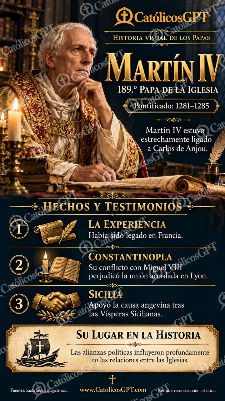 Imagen católica de Historia de los papas: Martín IV — Formación católica