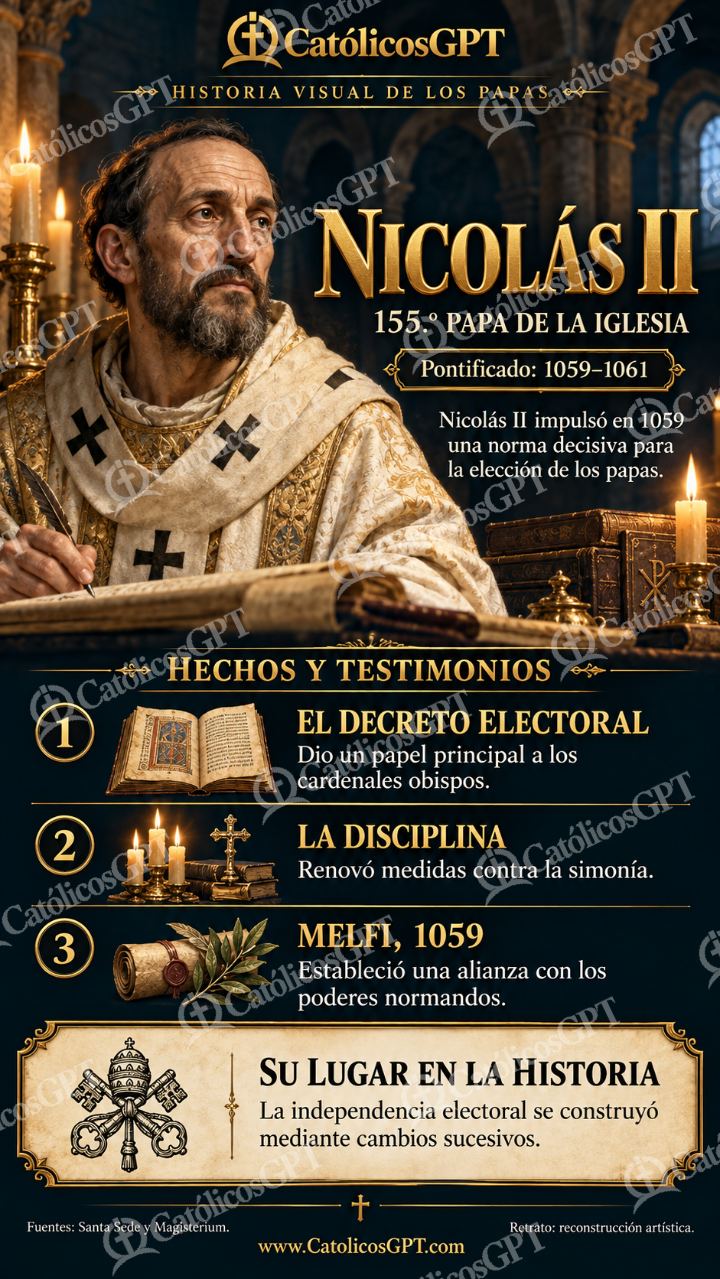 Imagen católica de Historia de los papas: Nicolás II — Formación católica