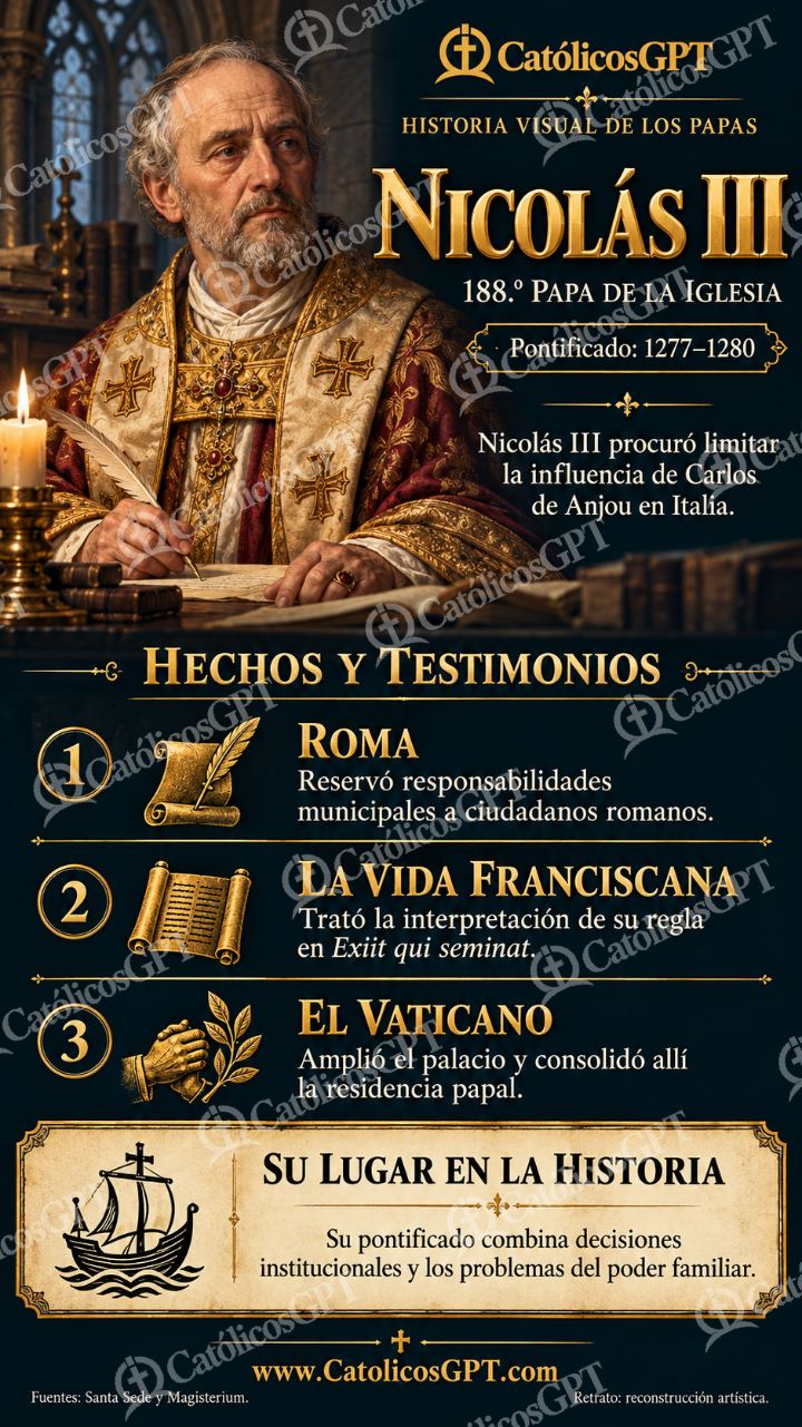 Imagen católica de Historia de los papas: Nicolás III — Formación católica