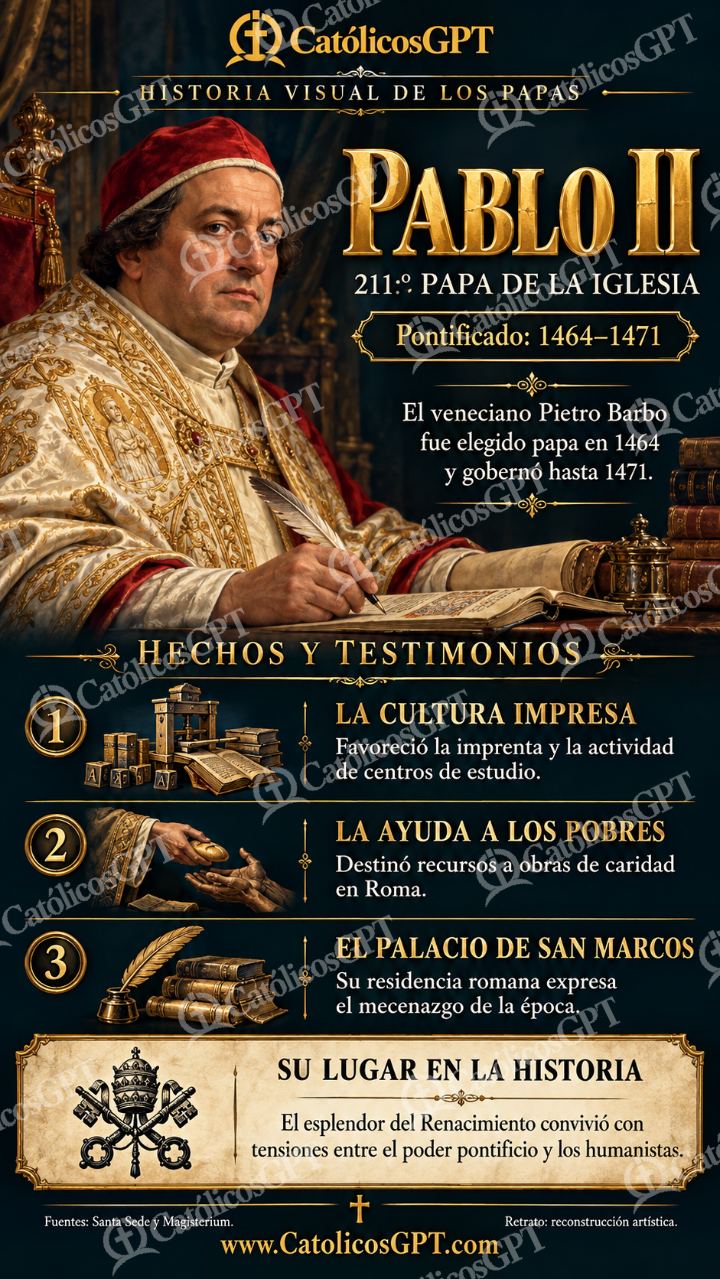Imagen católica de Historia de los papas: Pablo II — Formación católica