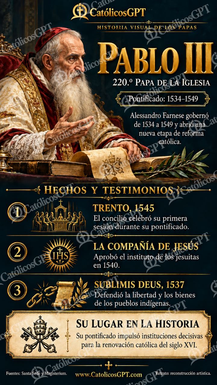 Imagen católica de Historia de los papas: Pablo III — Formación católica