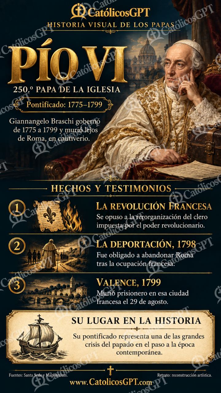 Imagen católica de Historia de los papas: Pío VI — Formación católica