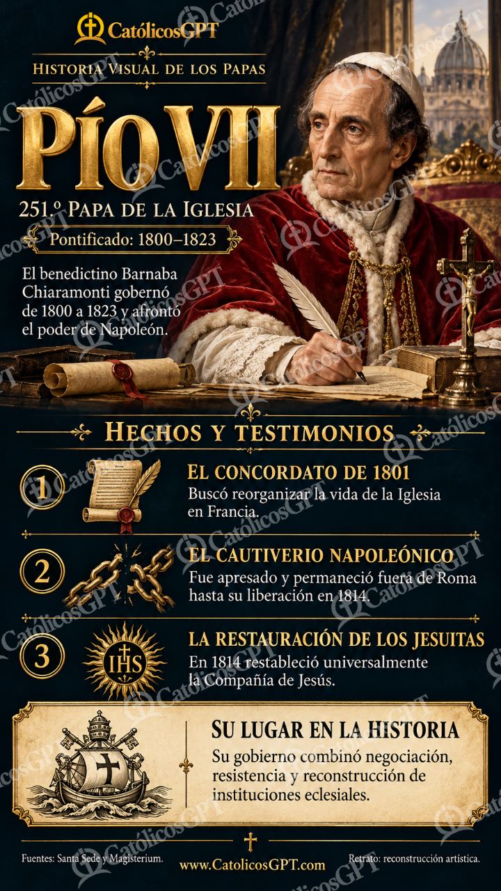 Imagen católica de Historia de los papas: Pío VII — Formación católica