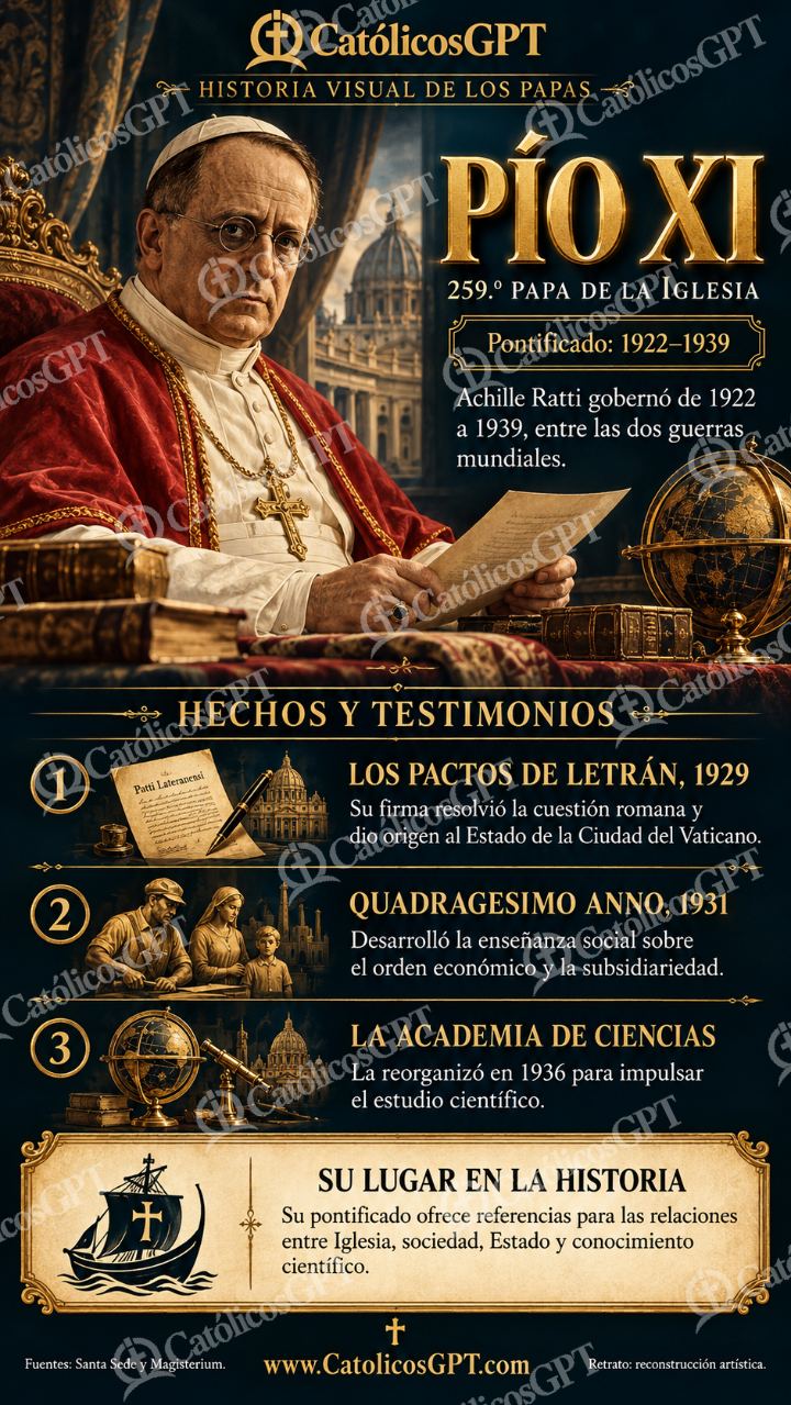 Imagen católica de Historia de los papas: Pío XI — Formación católica