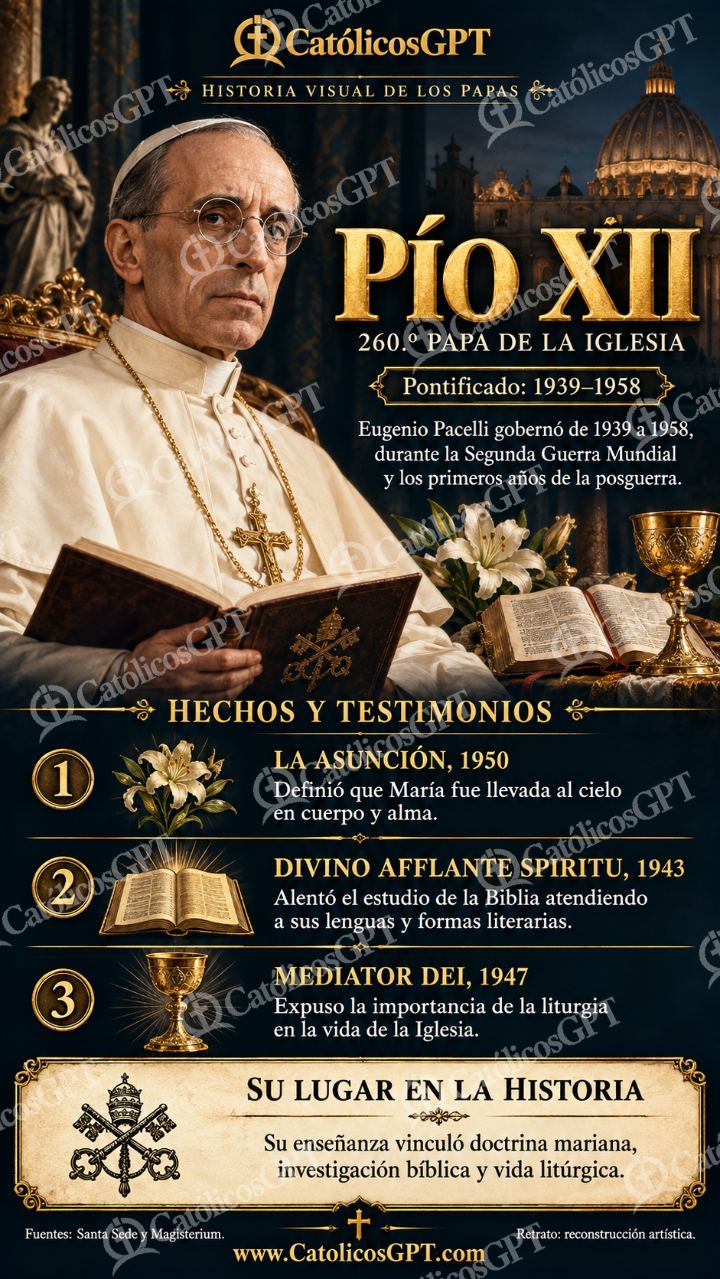 Imagen católica de Historia de los papas: Pío XII — Formación católica
