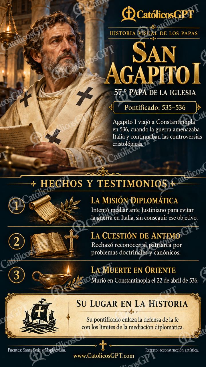 Imagen católica de Historia de los papas: San Agapito I — Formación católica
