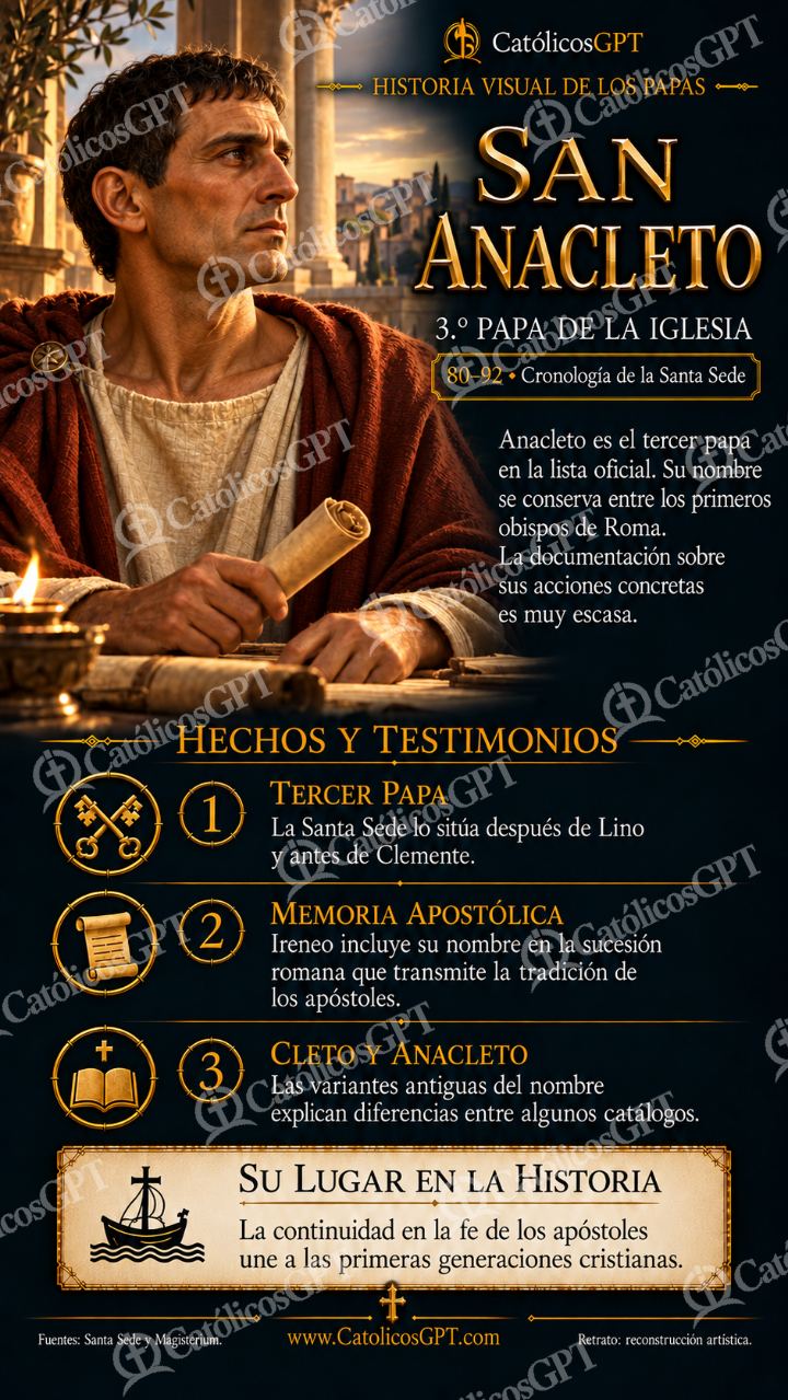 Imagen católica de Historia de los papas: San Anacleto — Formación católica