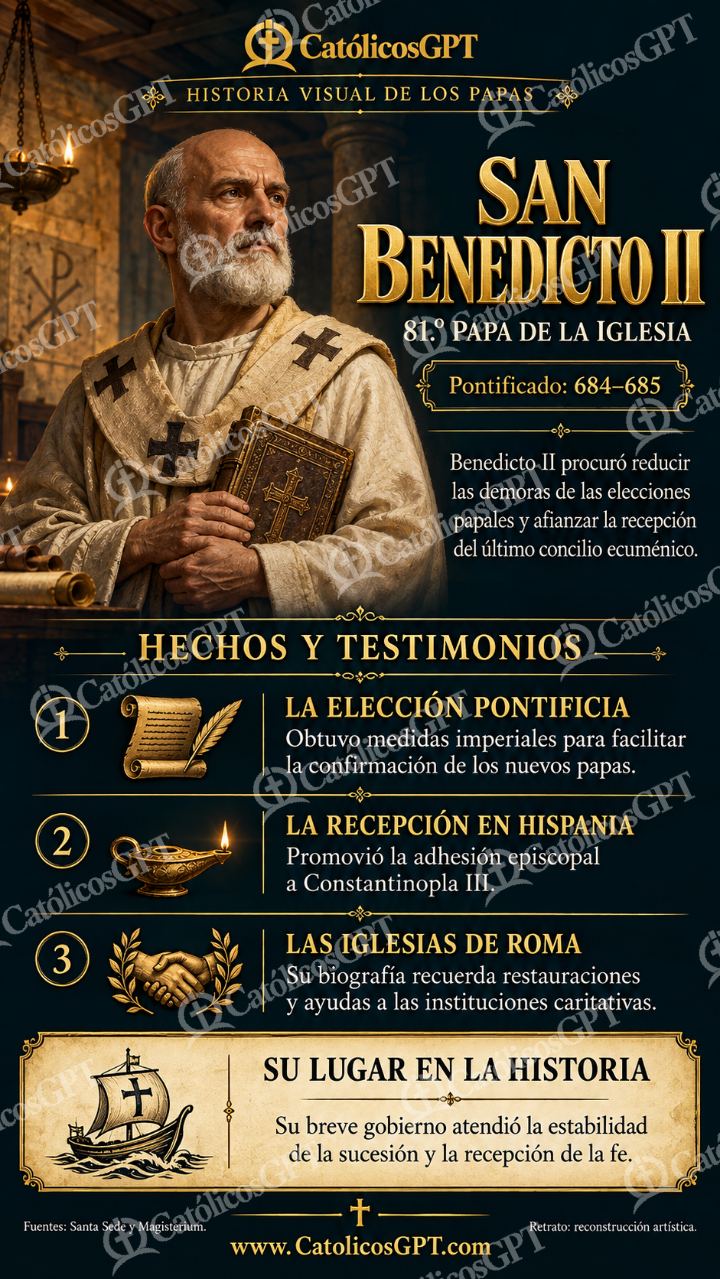 Imagen católica de Historia de los papas: San Benedicto II — Formación católica
