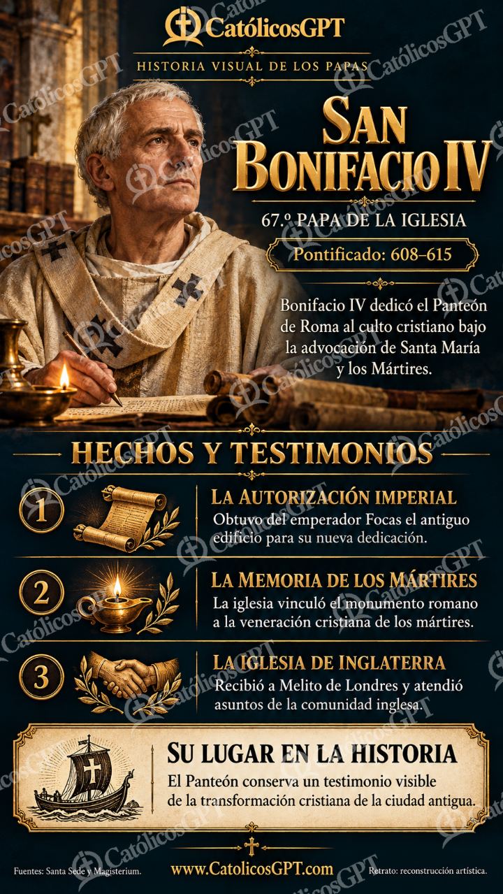 Imagen católica de Historia de los papas: San Bonifacio IV — Formación católica